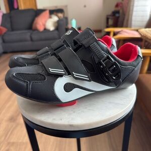 Peloton Black and White Cycling Shoes